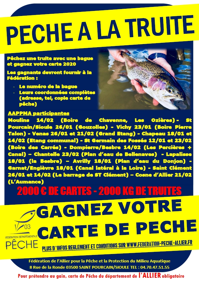 affiche pêche truite 2019