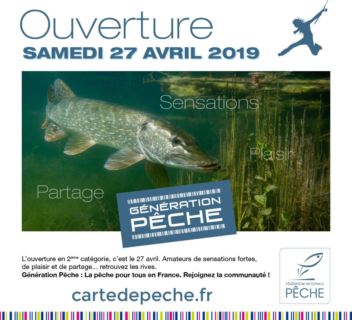 Ouverture du brochet le samedi 27 avril 2019