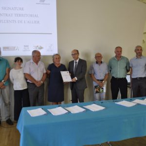 Signature du Contrat Territorial Milieux Aquatiques des affluents de l’Allier