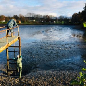 Vidange du carpodrome de Rocles