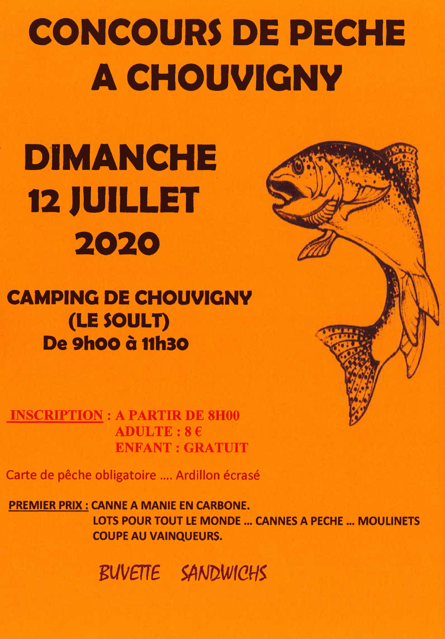 Concours de pêche Ebreuil juillet 2020