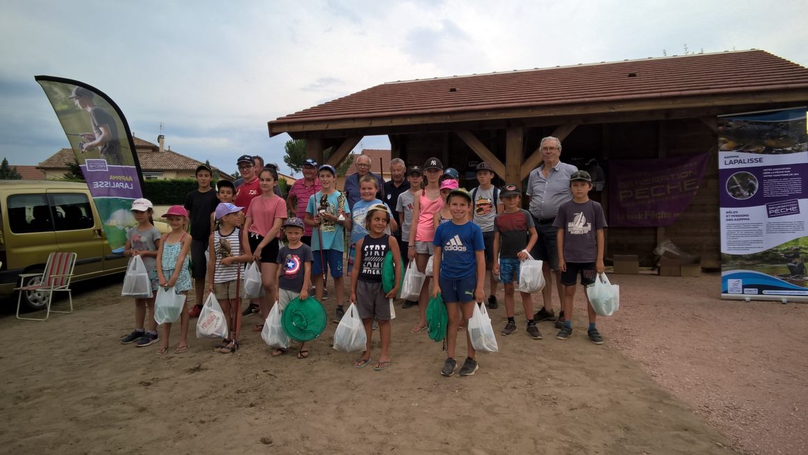 Une belle organisation pour le concours de l’école de pêche de l’AAPPMA de Lapalisse le samedi 01 août au bassin Maurice