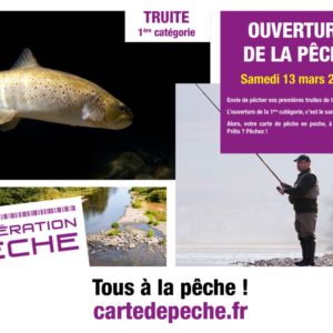 Samedi 13 mars 2021 :  C’est l’ouverture de la pêche de la truite !