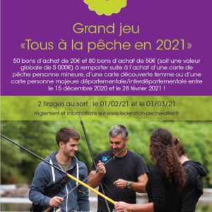 JEU CONCOURS “TOUS A LA PECHE EN 2021” – Résultats tirage au sort du 1er mars 2021