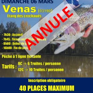 SAFARI TRUITES à l’étang des Crochauds à Venas [ANNULE]