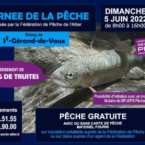 JOURNEE DE LA PECHE LE DIMANCHE 5 JUIN AU PLAN D’EAU DE ST GERAND DE VAUX