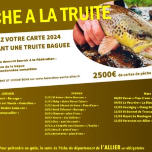 Lâchers de truites arc-en-ciel en 2ème catégorie et opération “truite baguée” 2023