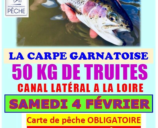 Opération truite baguée – déversements de truites Arc en Ciel le samedi 04 février 2023