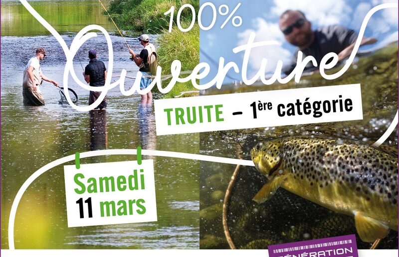 Le samedi 11 mars 2023, c’est l’ouverture de la pêche de la truite.