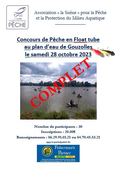 Concours float tube Gouzolles octobre 2023