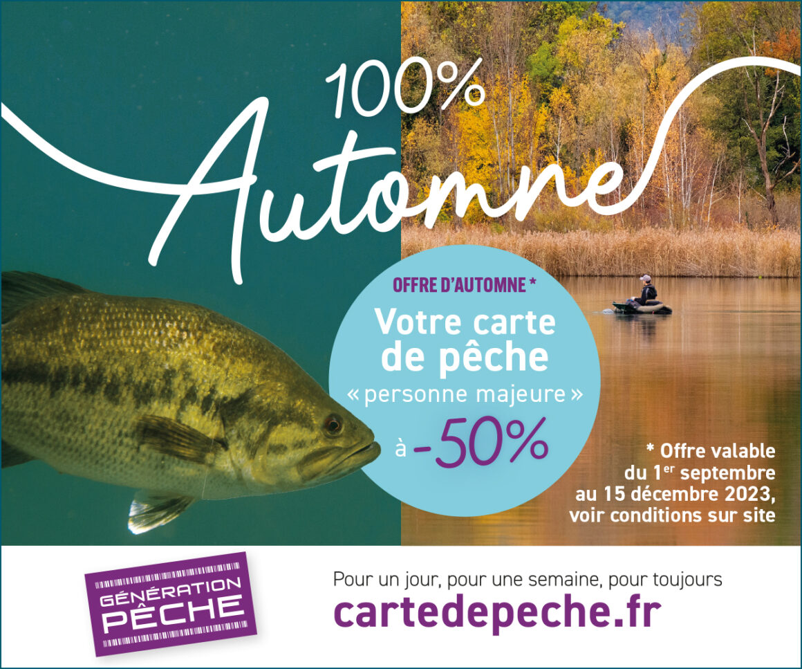 Pêcher à l’automne à demi-tarif avec la carte “majeure d’automne”