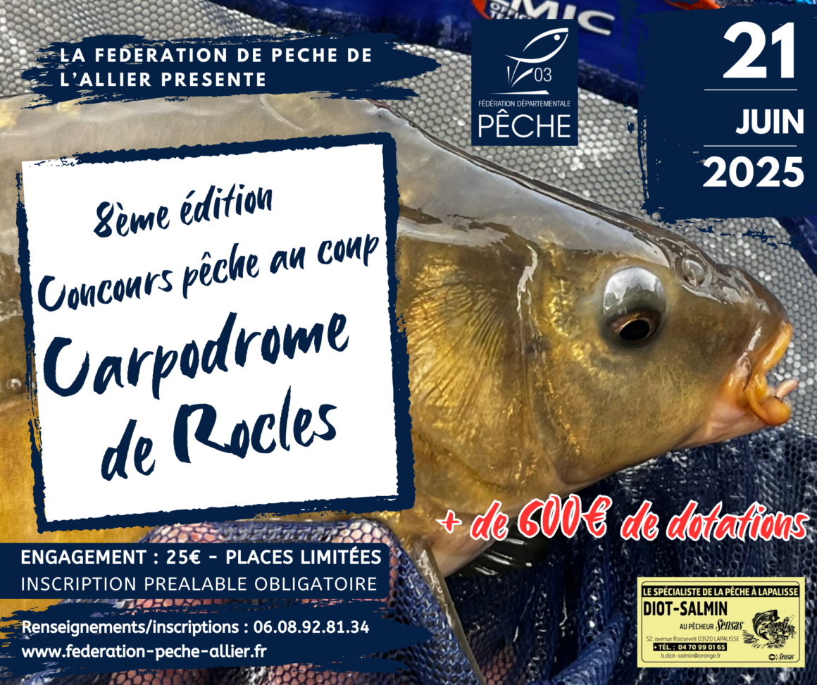8ème édition du concours de pêche au coup du carpodrome de Rocles