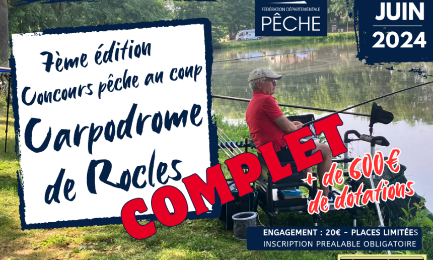 7ème édition du concours de pêche au coup du carpodrome de Rocles