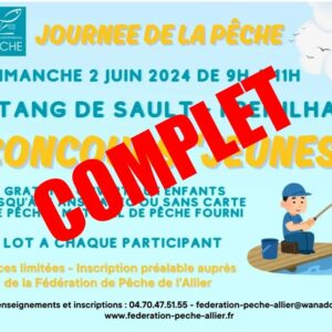 Journée de la Pêche 2024 – Concours Jeunes de pêche au coup à l’étang de Sault