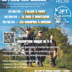 INSCRIPTIONS JUNIOR FISHING TOUR LEURRES