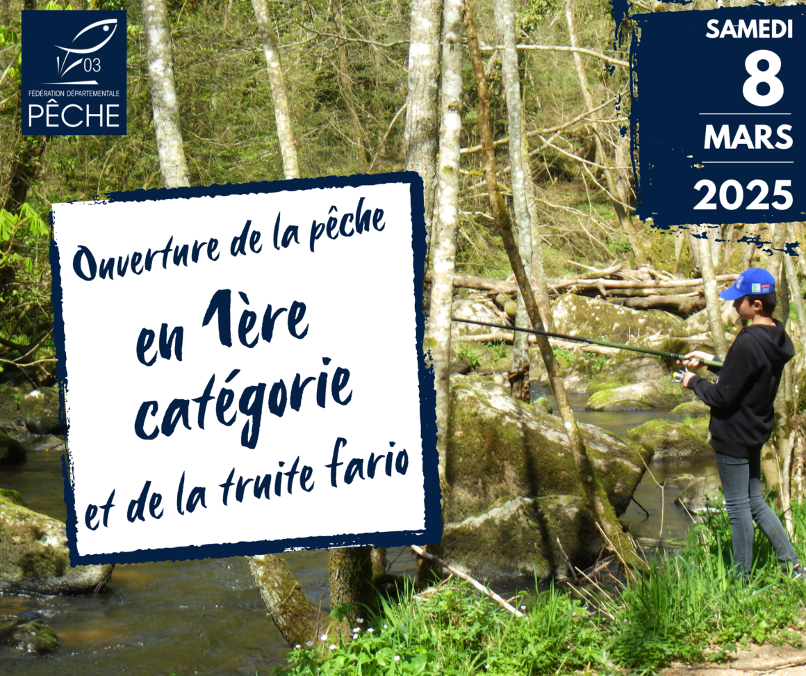 Le samedi 08 mars 2025, c’est l’ouverture de la pêche de la truite.