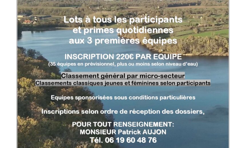 Enduro carpe 72h d’été au plan d’eau de Pirot – du 26 au 29 juin 2025