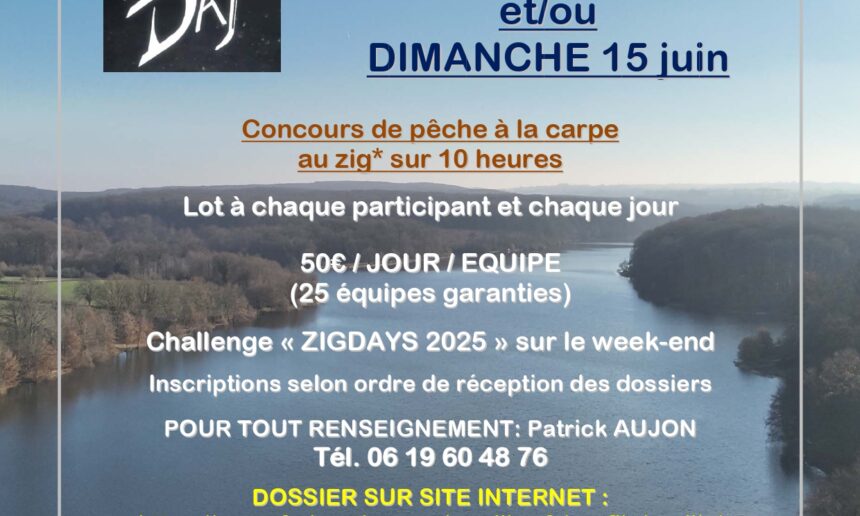 Etang de Pirot – concours Zig “Zigday” le samedi 14 et/ou le dimanche 15 juin 2025