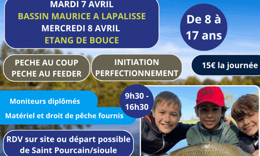 Des stages de pêche pour les jeunes pendant les vacances !