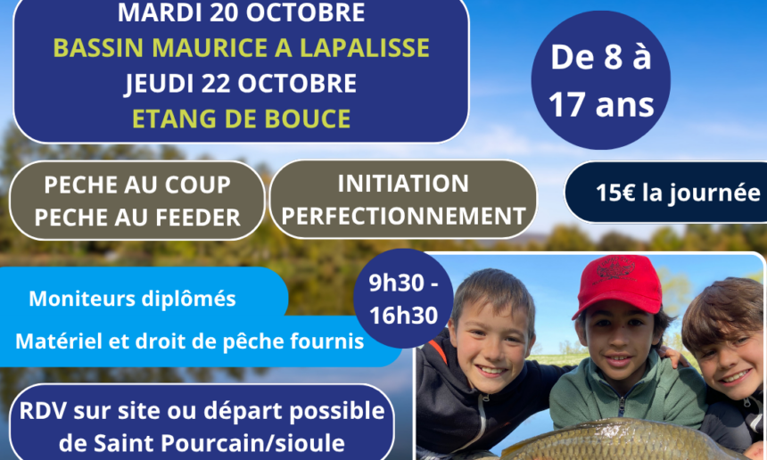 Des stages de pêche pour les jeunes pendant les vacances de la toussaint ! Des stages de pêche pour les jeunes pendant les vacances de la toussaint !