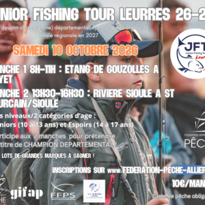 JUNIOR FISHING TOUR LEURRES 2026-2027 – 3EME EDITION