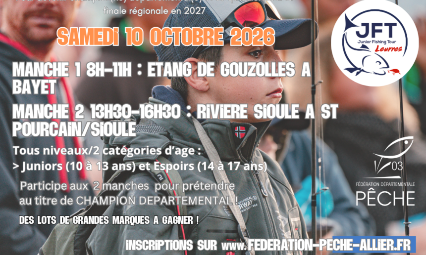 JUNIOR FISHING TOUR LEURRES 2026-2027 – 3EME EDITION JUNIOR FISHING TOUR LEURRES 2026-2027 – 3EME EDITION